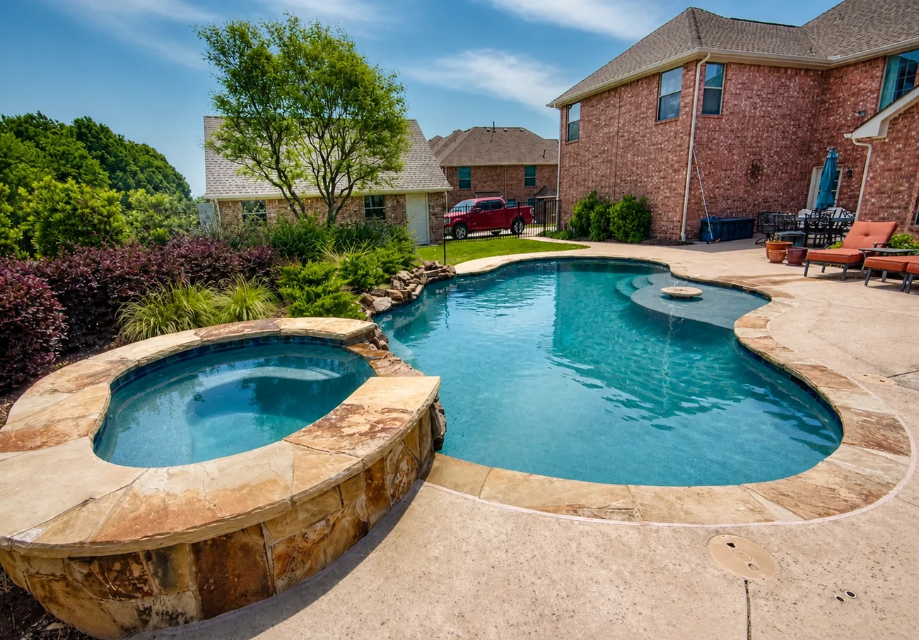 Freeform backyard pool